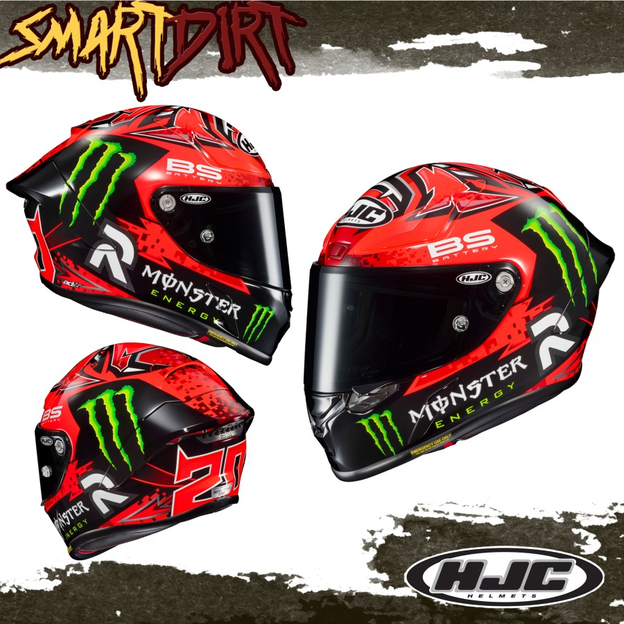 Helm Motor HJC RPHA 1 Fabio Quartararo Replica Red Black Helm HJC Ori