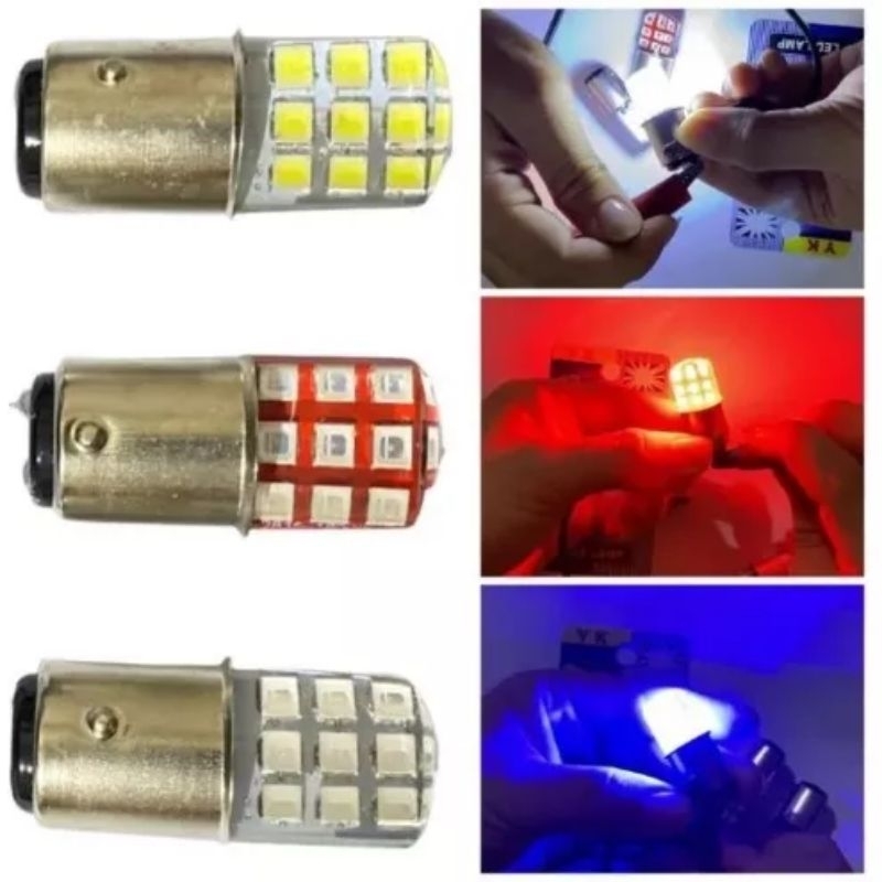 PROMO TERMURAH LAMPU LED STOP JELLY 18 MATA FLASHING KEDIP FLASH 12v TITIK JELY LAMPU STOP REM BELAK