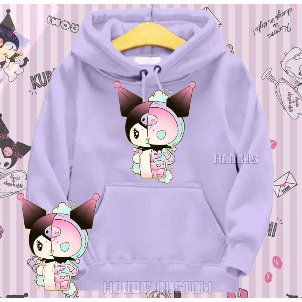 Jaket Hoodie Anak Perempuan Kuromi / Sweater Hoodie Anak My Melody Kuromi 38