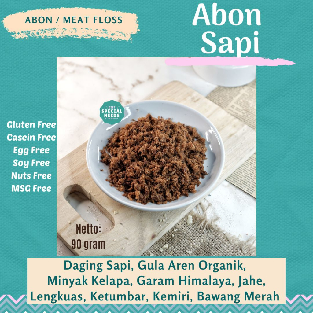 

Abon Sapi Refined Sugar Free dgn Gula Aren Organik - Diet Special Needs