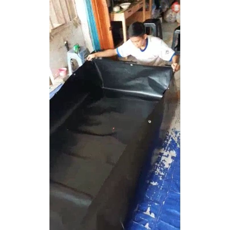 Terpal kolam ikan P.2,5m×L.1m,7cm×T.0,5m HDPE GEOMEMBRAN 300Micron Kualitas terbaik