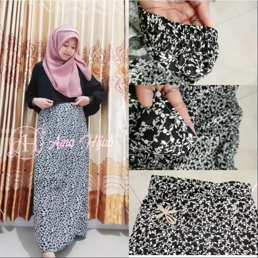Rok Korean Style Panjang Span Jumbo