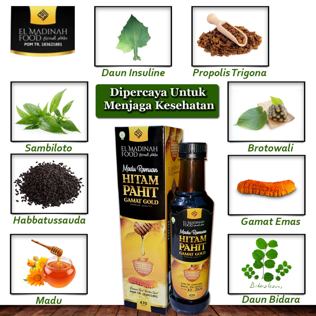 

Madu Hitam Pahit Gamat Gold isi 470 gr