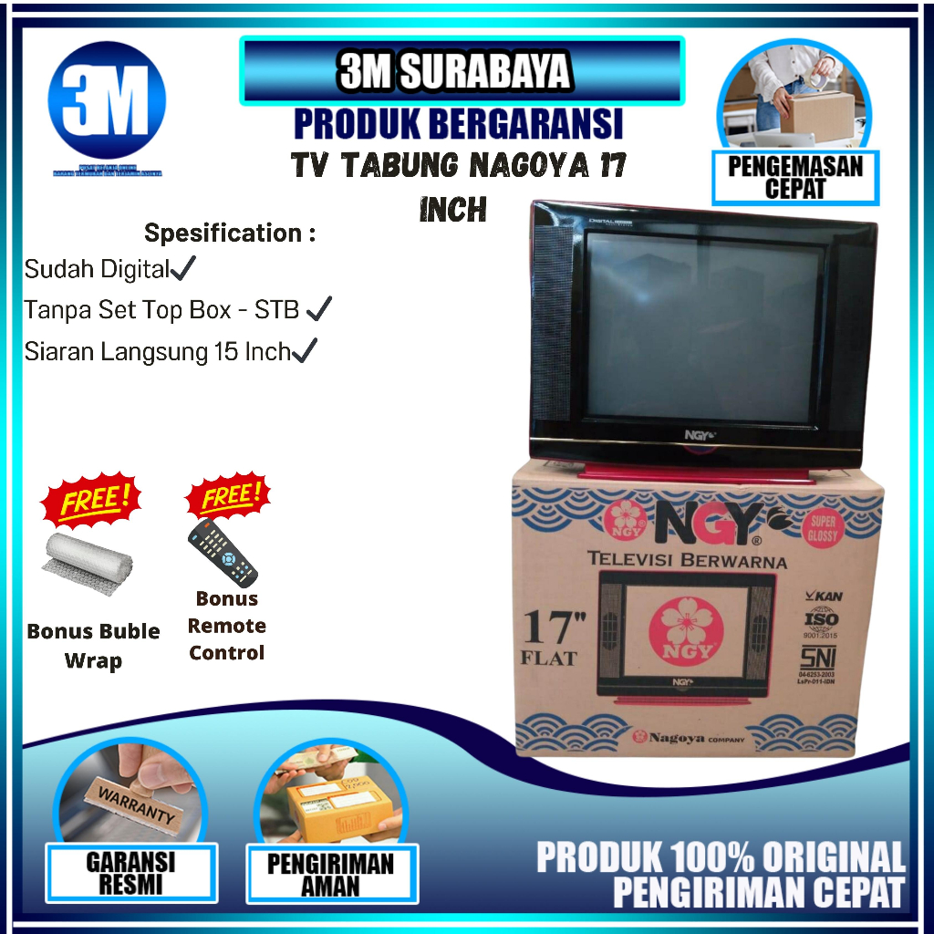 TV TABUNG DIGITAL NAGOYA 17 INCH GARANSI RESMI