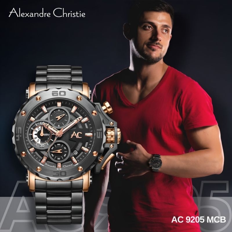 JAM TANGAN PRIA ALEXANDRE CHRISTIE AC 9205 MCB ORIGINAL