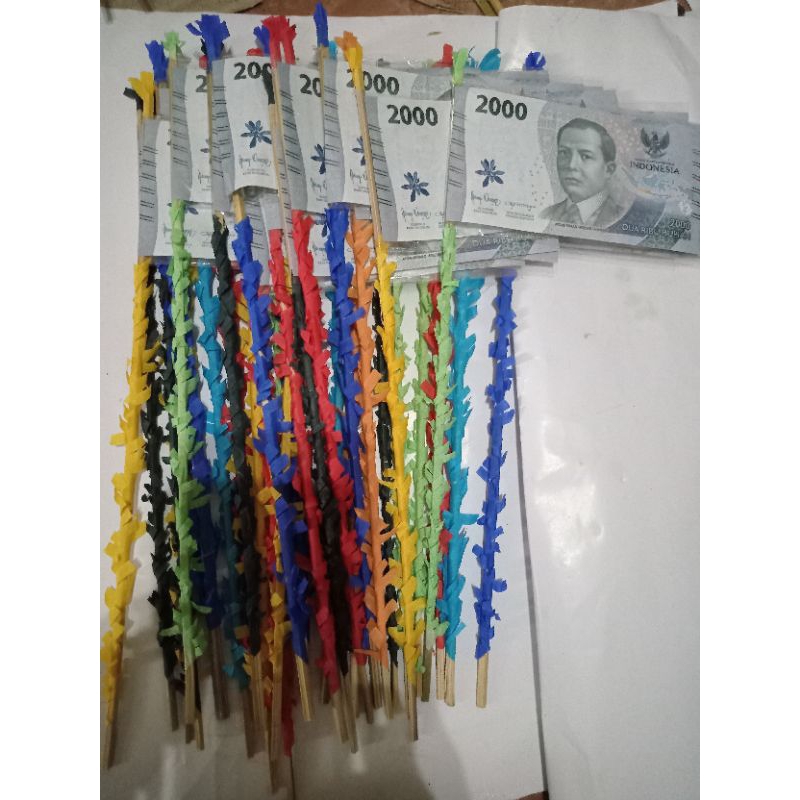bendera uang asli 100% untuk acara ultah, aqiqah,maulid nabi