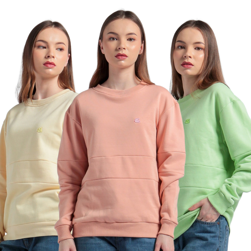 Guteninc - Sweater Pria Polos Pansies Crewneck