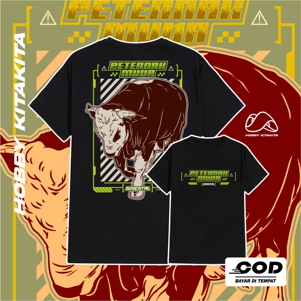 Kaos Peternak Sapi Millenial Desain Terbaru Peternak Muda sapi Simetal | Hobbykitakita