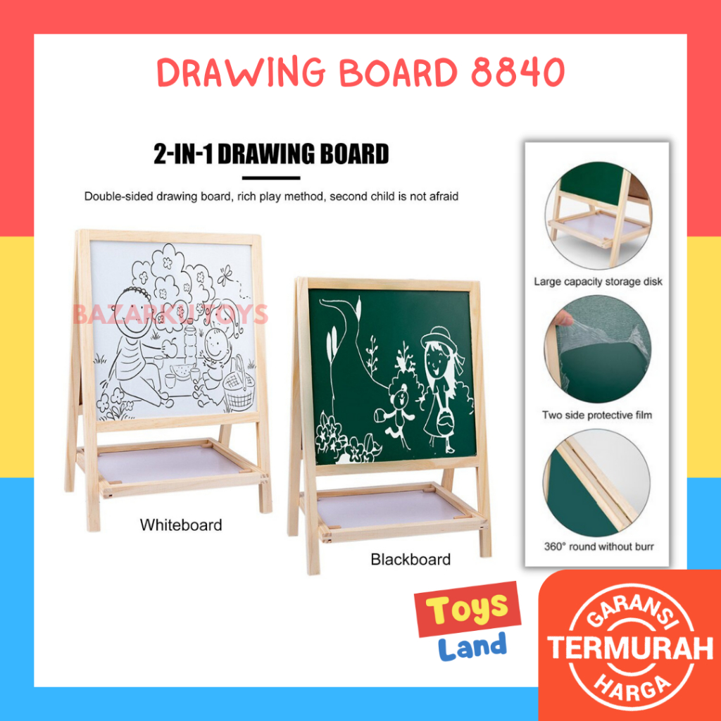 

Drawing Board 8840 Mainan Papan Tulis Anak Papan Tulis Mainan Anak White Board Black Board Papan Tulis Lipat