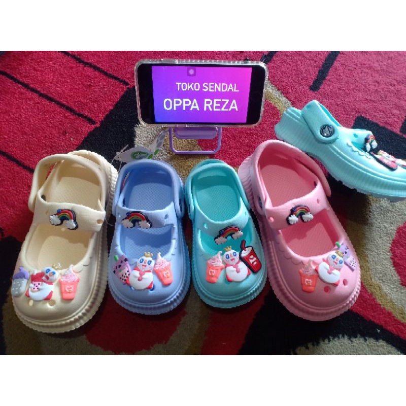 sendal anak perempuan kartun mixue