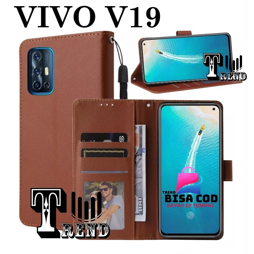 FLIP COVER VIVO V19 LEATHER CASE FLIP VIVO V19