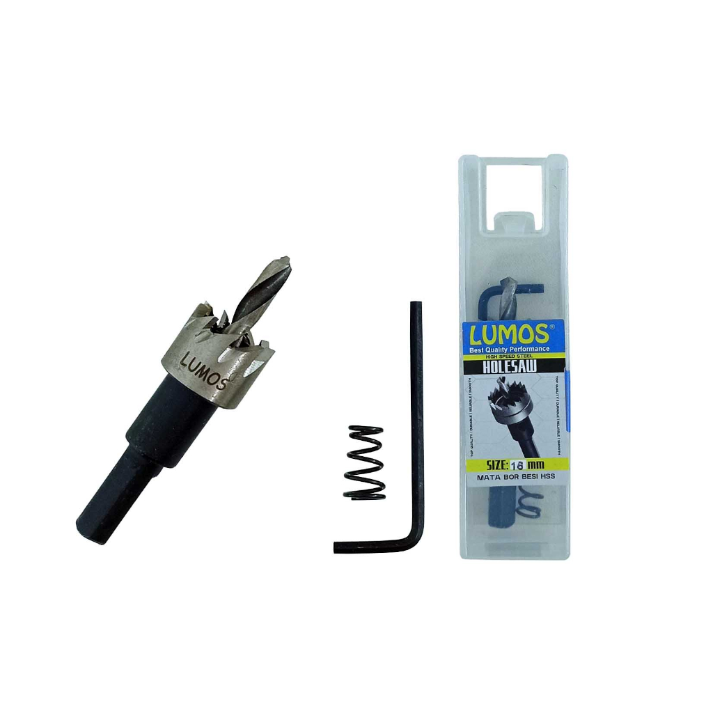Hole Saw HSS LUMOS 16mm / HoleSaw Besi 16mm / Mata Bor Besi 16 mm HSS