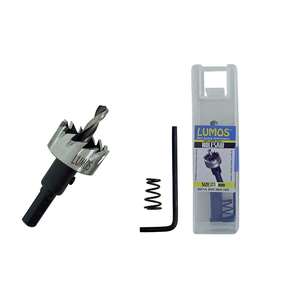 Hole Saw HSS LUMOS 23mm / HoleSaw Besi 23mm / Mata Bor Besi 23 mm HSS