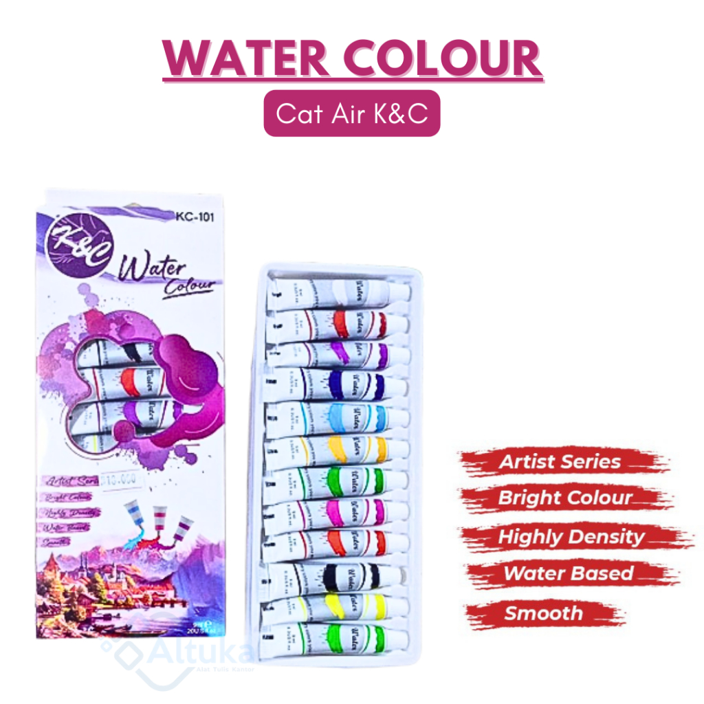 

Cat Air 12 Warna / Water Colour / Cat Lukis Murah