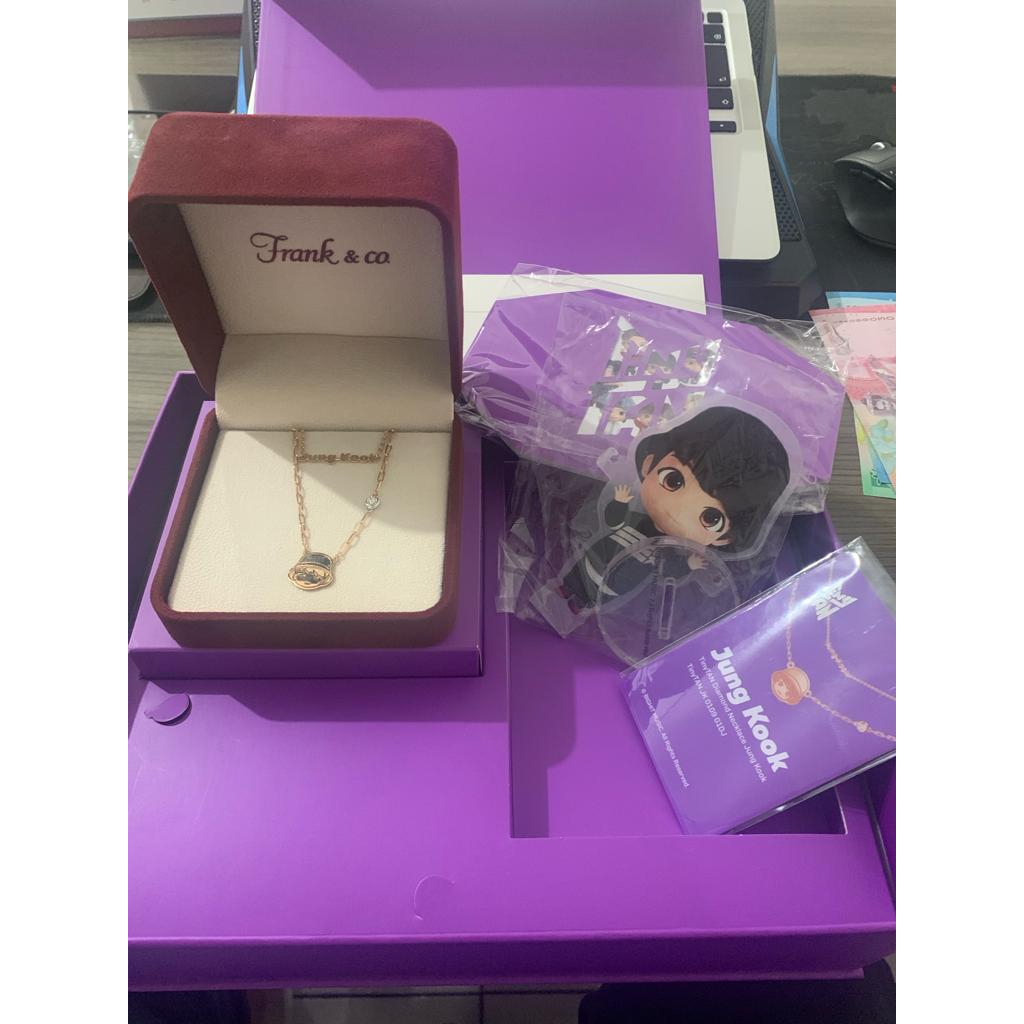 FRANK & CO DIAMOND NECKLACE JUNG KOOK BTS TINY TAN LIMITED EDITION