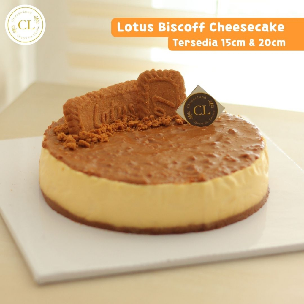 

LOTUS BISCOFF CHEESE CAKE / Cheese Land / Kue Keju Premium / Kue Ulang Tahun & Cemilan Unik