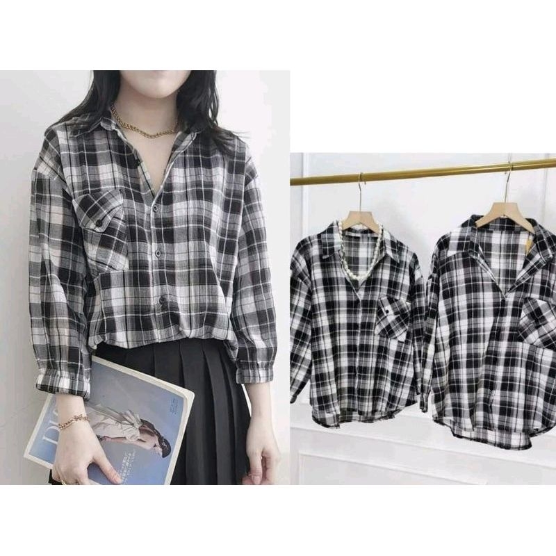 baju kotak kotak wanita