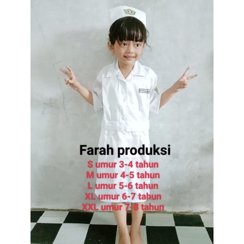 Baju Perawat Anak / Perempuan/kostum karnaval