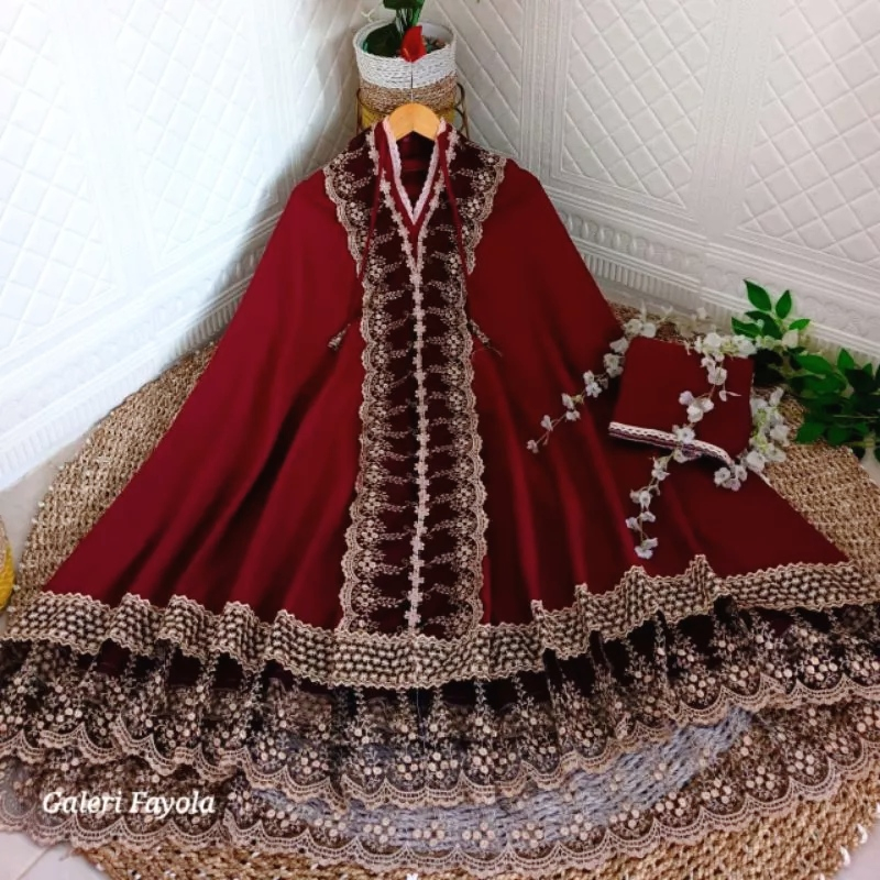 Mukena Dewasa Trendy Viral Parasut Bordir Best Seller Travel Mewah Kekinian Renda Simple Premium Pol