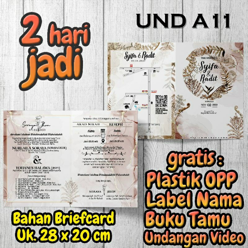 

Cetak Undangan LIPAT DUA Murah Viral Kekinian Unik Elegan Simple Tali Rami Rustik Hangtag 2024 2023