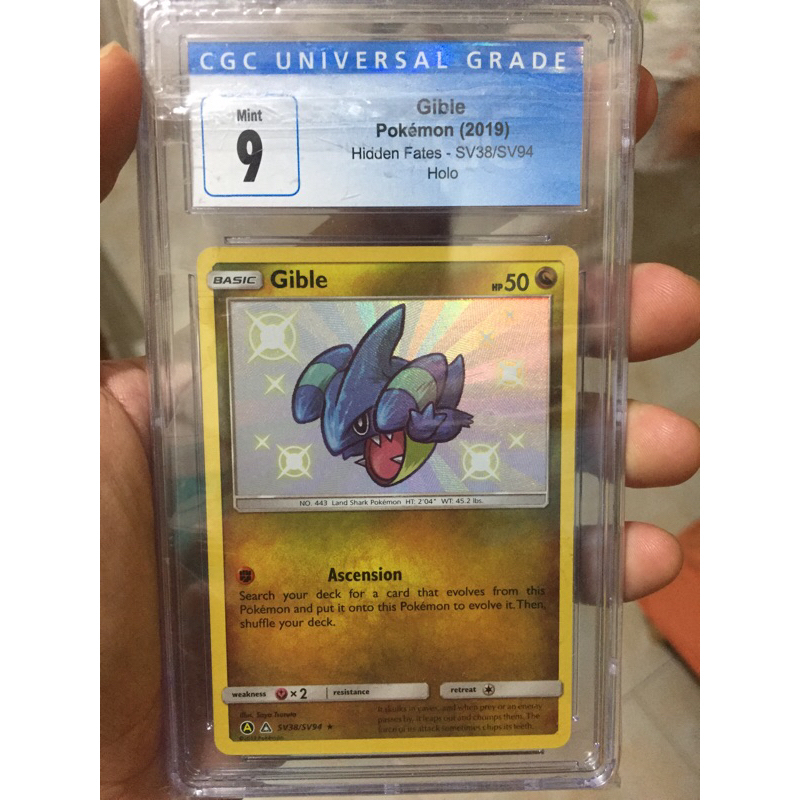 KARTU POKEMON SHINY GIBLE SLAN CGC SCORE 9