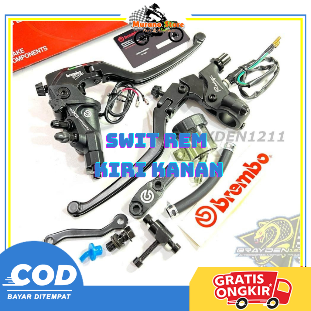 Master Rem Brembo Vietnam RCS 19 Corsa Corta Black Edition + Swit Rem Kanan Kiri / Master rem brembo