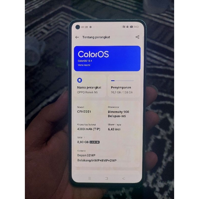 oppo reno 6 pro 5G ram 12/256gb, reno 6 ram 8/128, reno 6 5G ram 8/128 second resmi indonesia