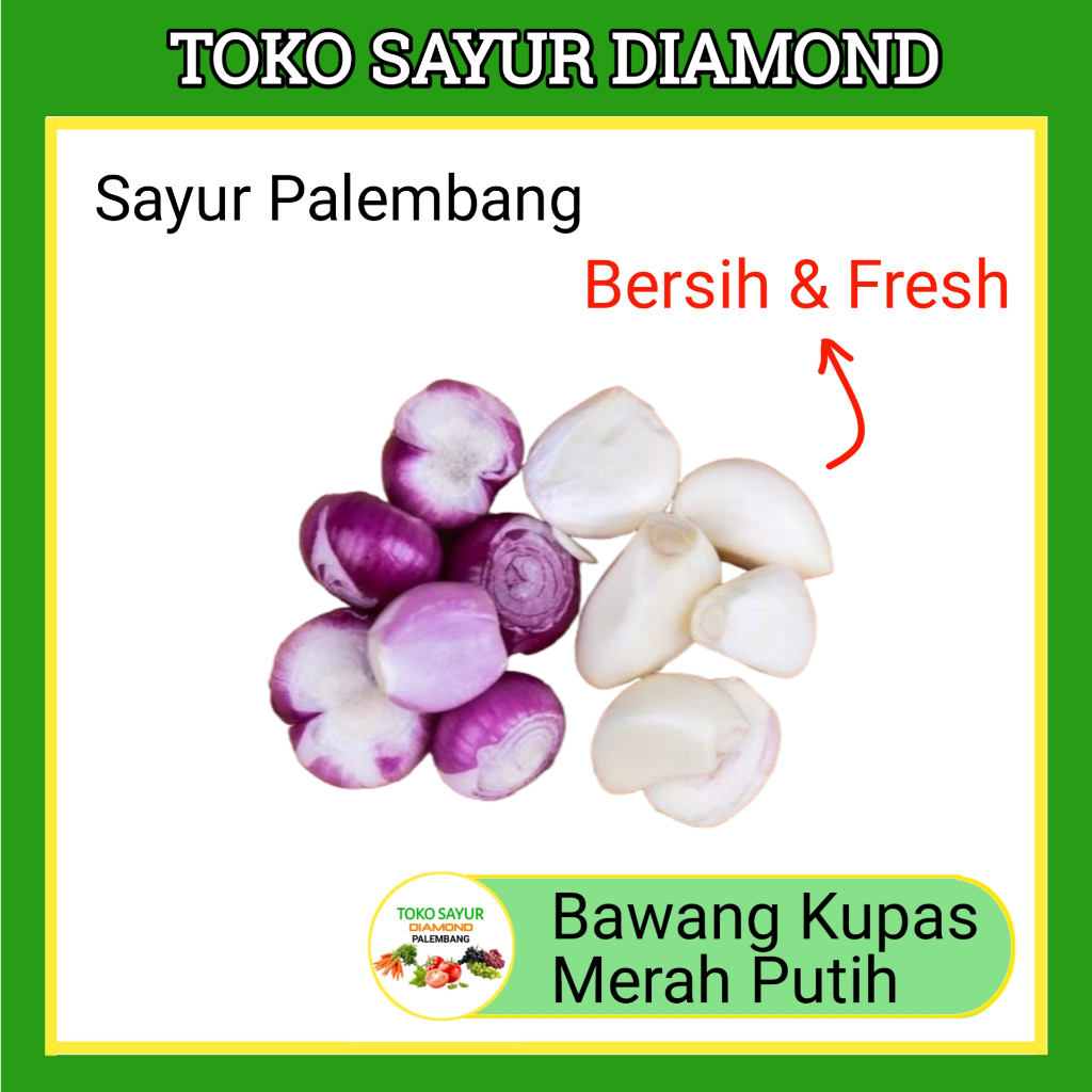 

Bawang Kupas Campur Merah Putih - Sayur Segar Fresh Online Palembang