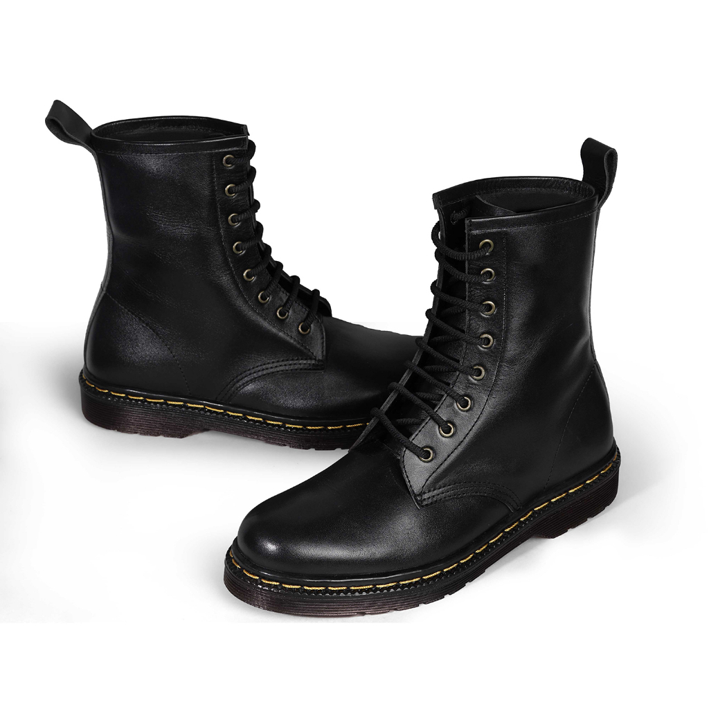 Sepatu Boots Tinggi Murah DM/Dokmar/Dr Martens 8 Hole Sepatu Pria Ujung Besi