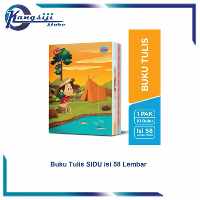 

buku tulis SIDU 58 lembar harga per pack 10 buku