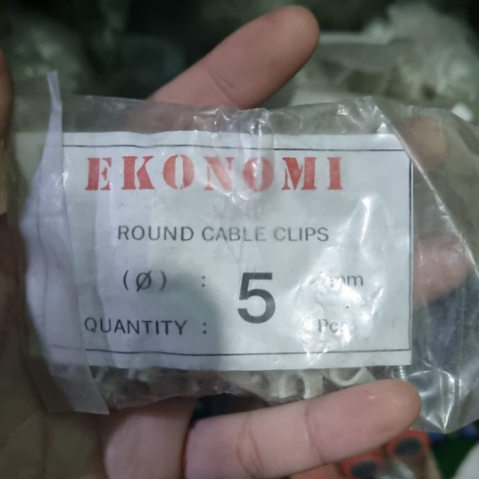 Klem Kabel Listrik / Klem Kabel Paku Beton / Paku Kabel / Klip Kabel (EKONOMI)