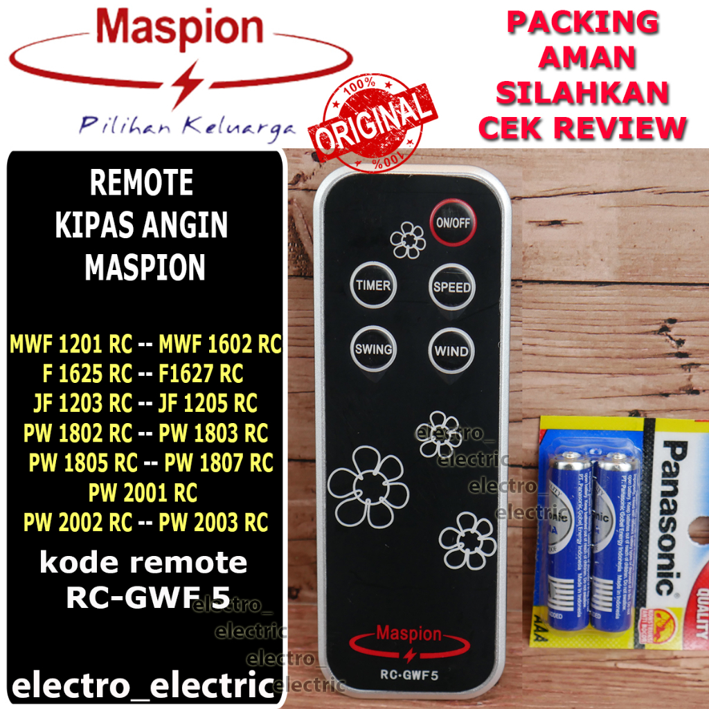 Remote Kipas Angin Maspion RC GWF5