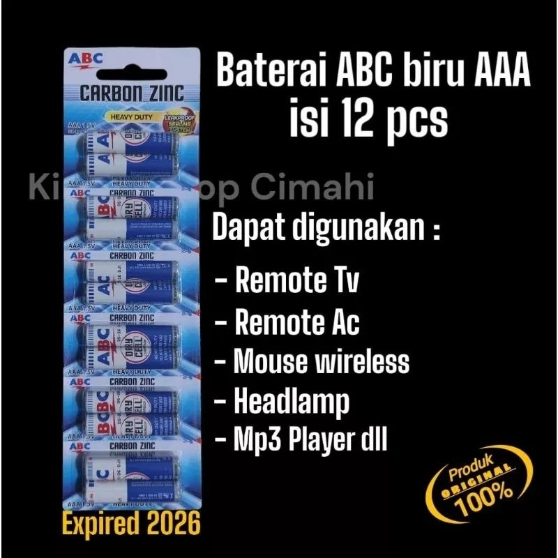 Mycoolcell Baterai Abc Aaa / Batre A3 / Batu Baterai Paling Kecil