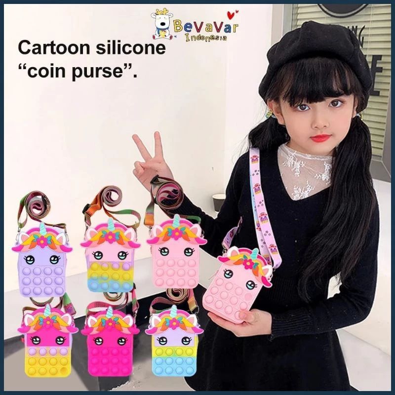 TAS POP IT ANAK PEREMPUAN CANTIK TAS ANAK LUCU