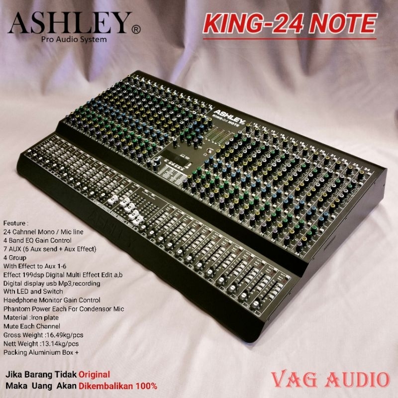 MIXER AUDIO ASHLEY KING-24 NOTE