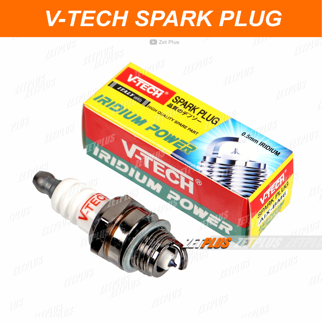 BUSI IRIDIUM V-TECH AIX-BM6 / Mini GP Trail ATV Goped Chainsaw Mesin Rumput 49cc 50cc - High Perform