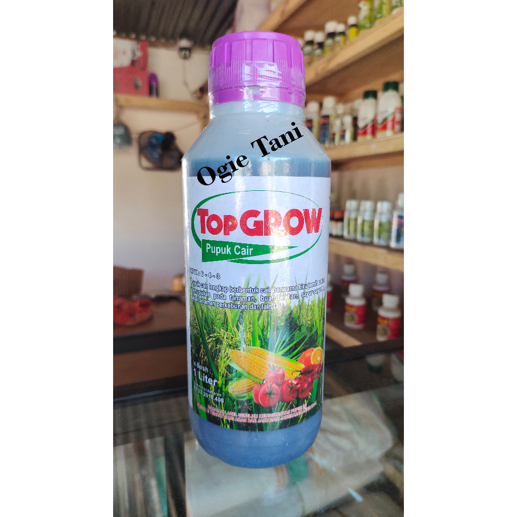 Pupuk Cair Top Grow NPK: 6-4-3, Isi 1 Liter, Merupakan Pupuk Cair