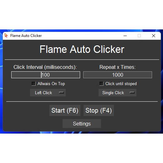 Flame Auto Clicker 1.6