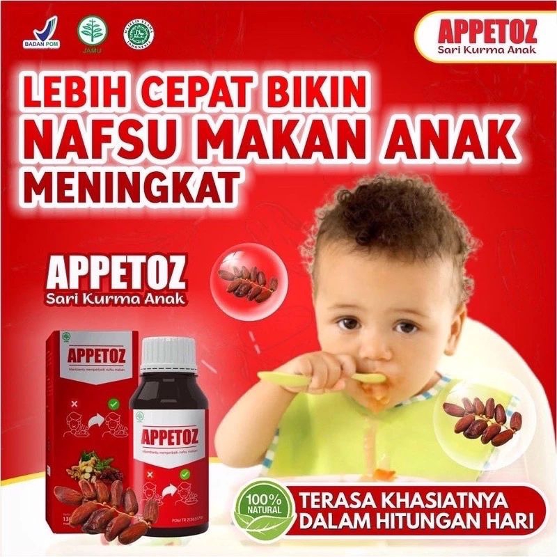 

READY APPETOZ ETALASE LAMA TERHAPUS APPETOZ SARI KURMA UNTUK NAFSU MAKAN ANAK ORIGINAL COD