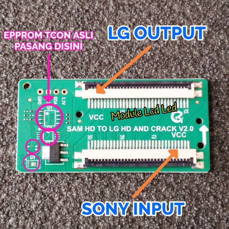 CONVERTER LVDS SONY TO LG HD 30 PIN
