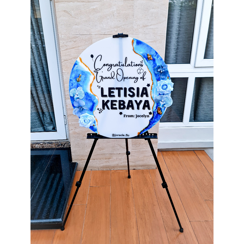 PAPAN BUNGA AKRILIK D60 / HADIAH GIFT UCAPAN SELAMAT CONGRATULATION GRAND OPENING ULANG TAHUN WISUDA