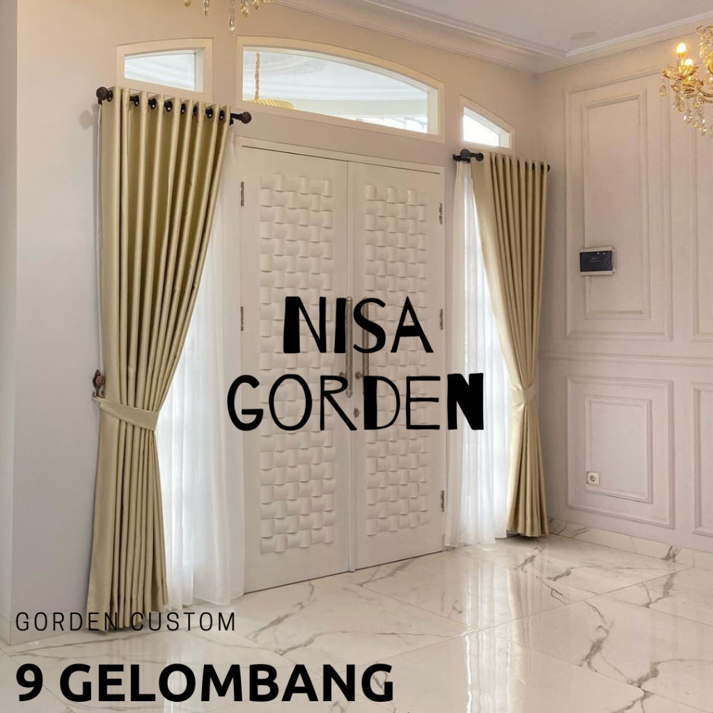 GORDEN 9 GELEMBUNG POLOS BLACKOUT TEBAL TIDAK MENERAWANG BISA CUSTOM UKURAN WARNA ABU TUA HIJAU COKL