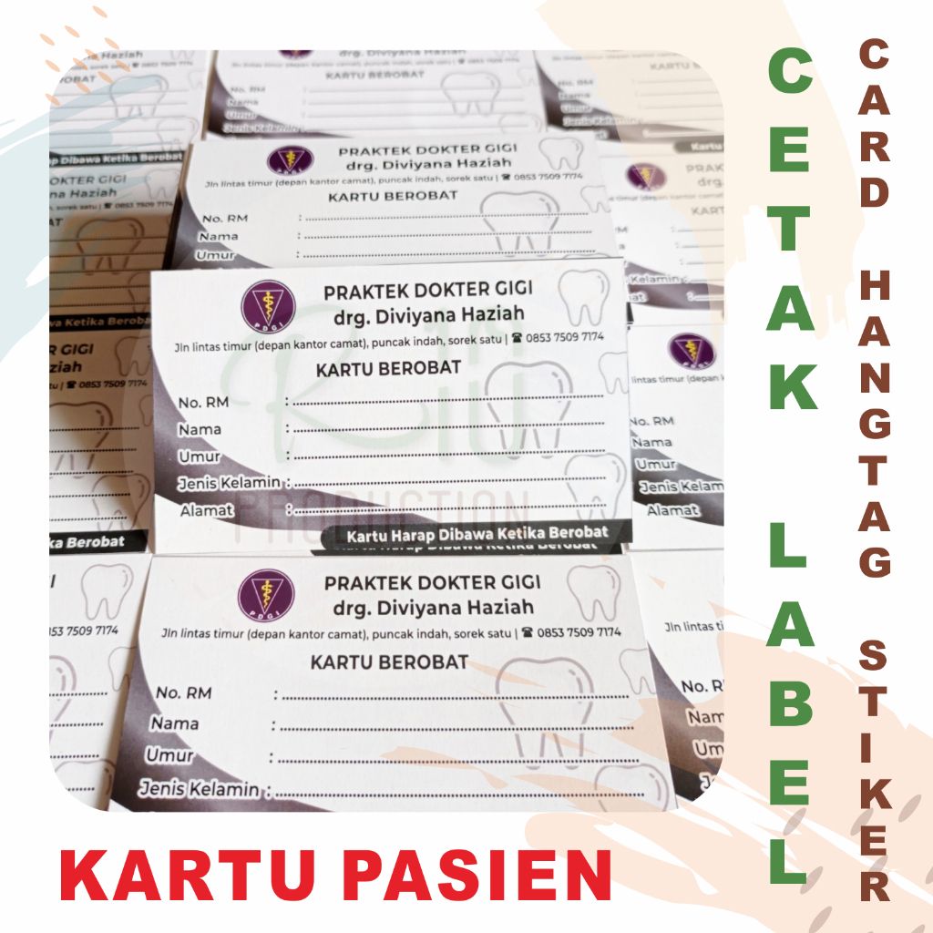 

KARTU PASIEN / BEROBAT 100 pcs