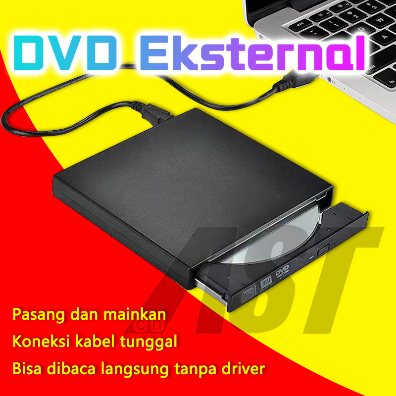 DVD Eksternal Portabel Drive Optik Pembakaran Eksternal USB 2.0 Komputer Laptop PC DVD-ROM Drive Opt
