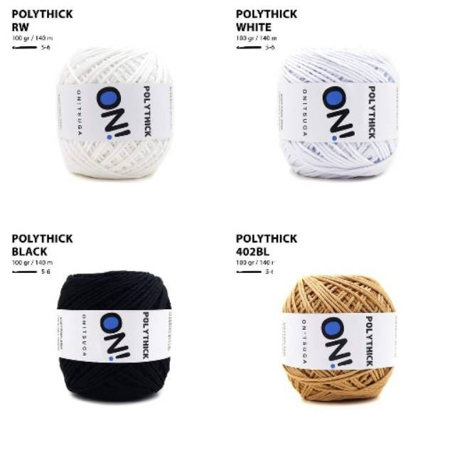 benang rajut POLYTHICK onitsuga rajut polyester