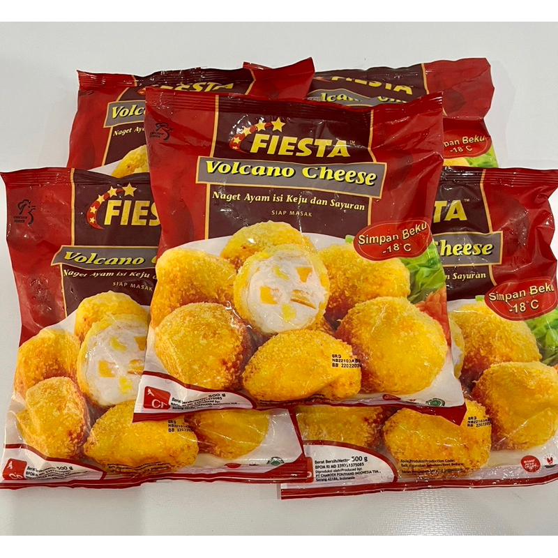 

Fiesta Volcano Cheese 400 Gr | Naget Ayam Isi Keju dan Sayuran | Frozen Food Murah