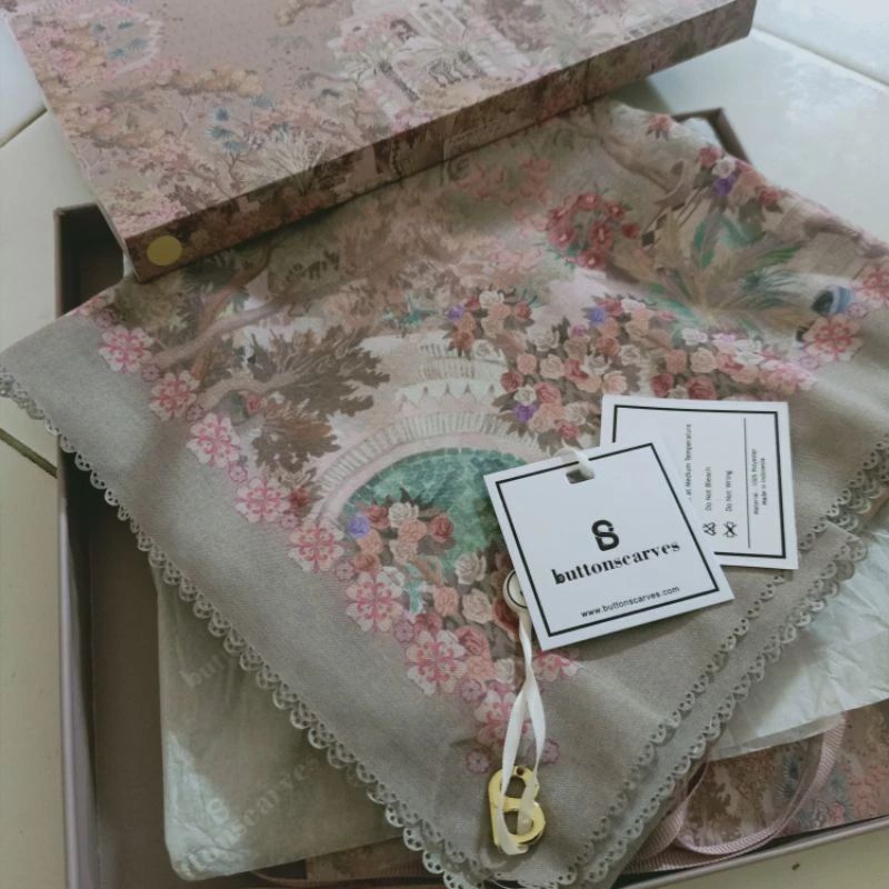 NEW -- AL QASR pottery ❤️ LENGKAP box ✅ buttonscarves button scarves BS buttonscarve benang jarum bu