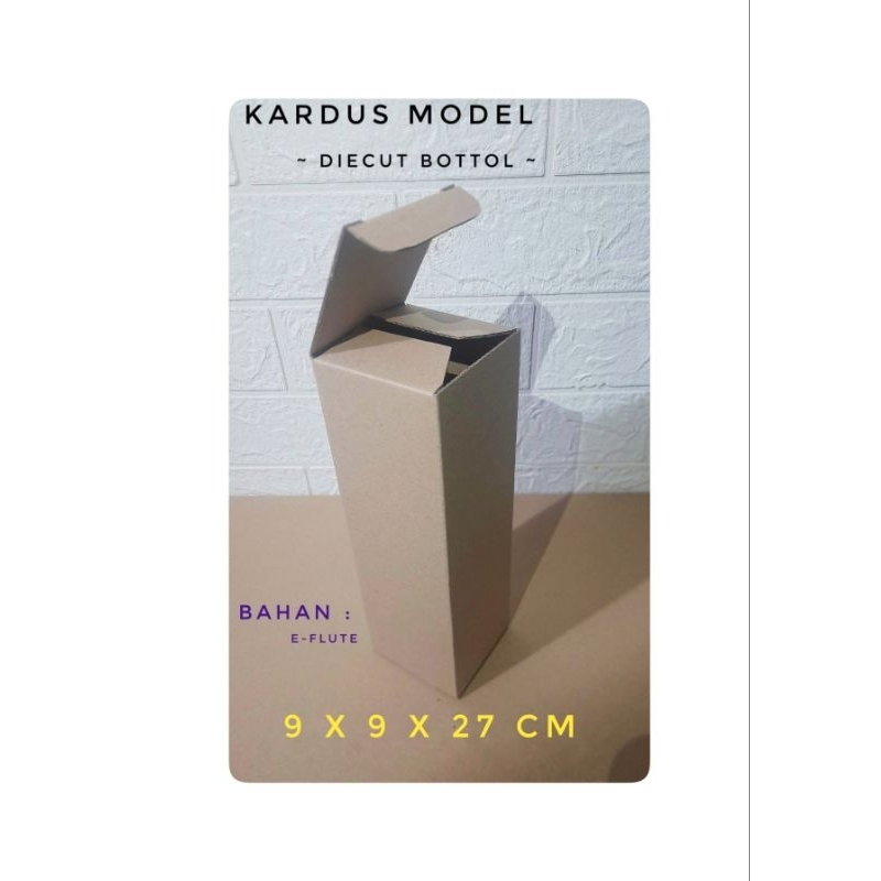 

kardus karton Uk 9x9x27 cm model diecut botol tumbler