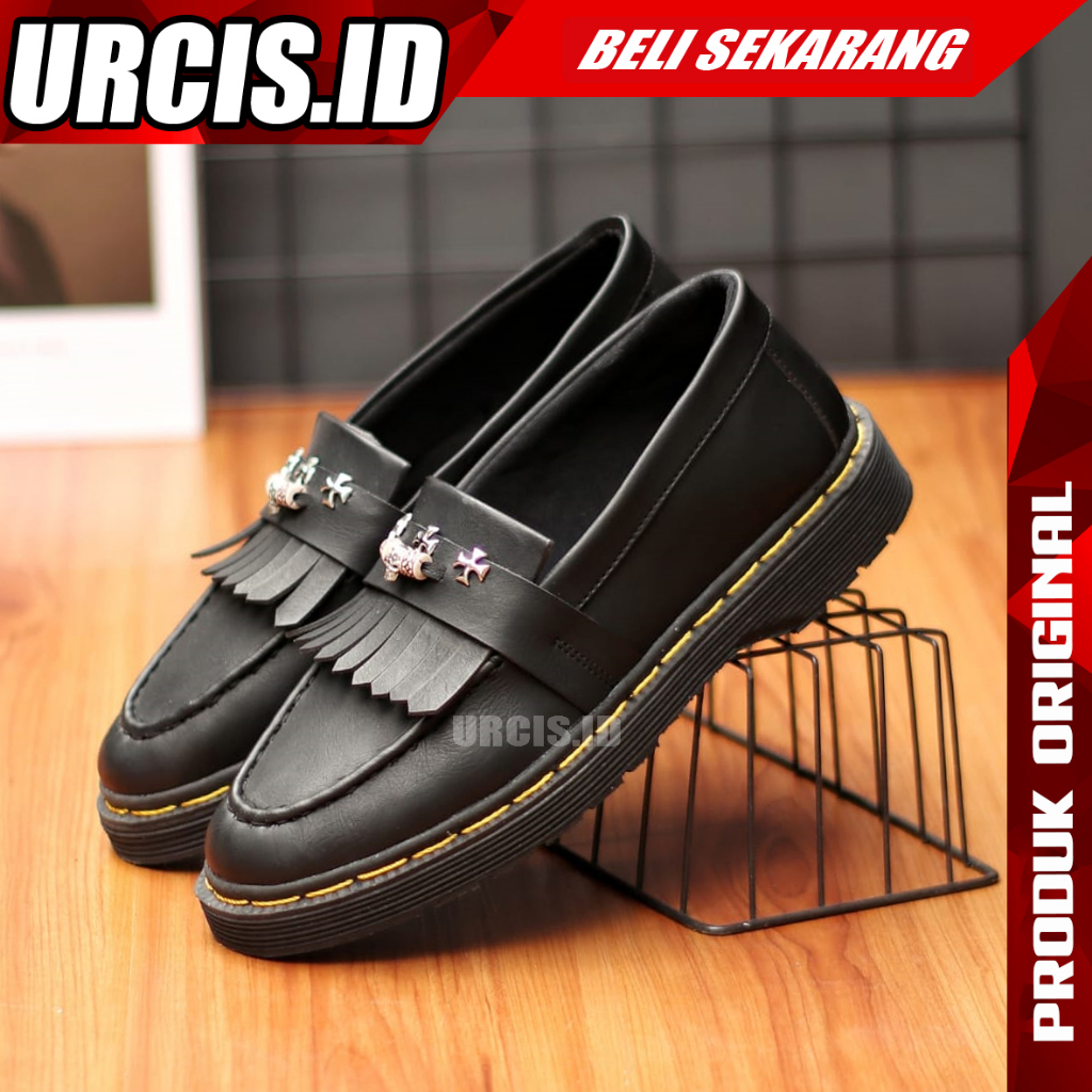 URC Giory Sepatu Docmart Pria Hitam Docmart Original Kerja Kuliah Casual