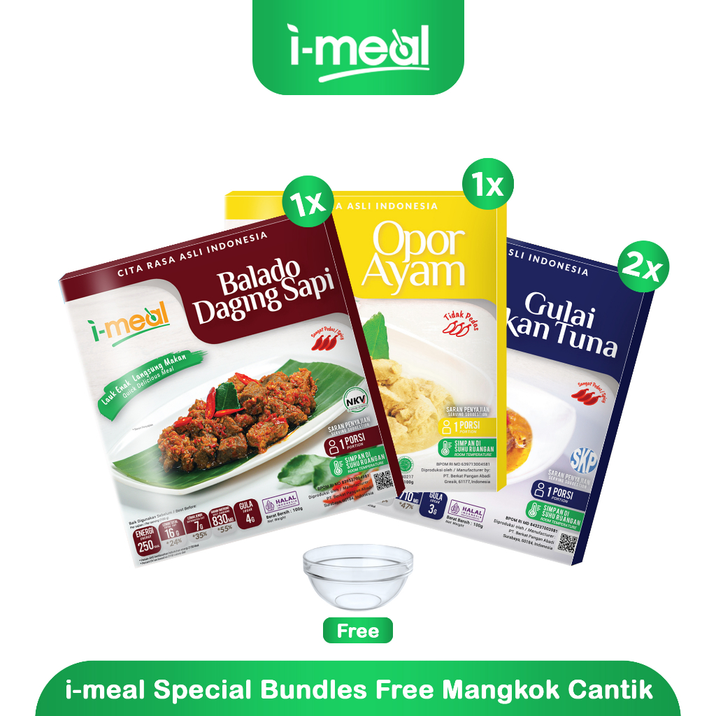 

Paket 1 - Imeal Special Bundles Free Mangkok Cantik